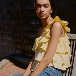 Maeve One Shoulder Ruffle Top